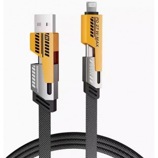 عرض Anker Power Port Nano-20W + كابل شاحن USB متعدد 15 سم، شحن سريع 3 في 1 (Lightning, Type-C & Micro USB)